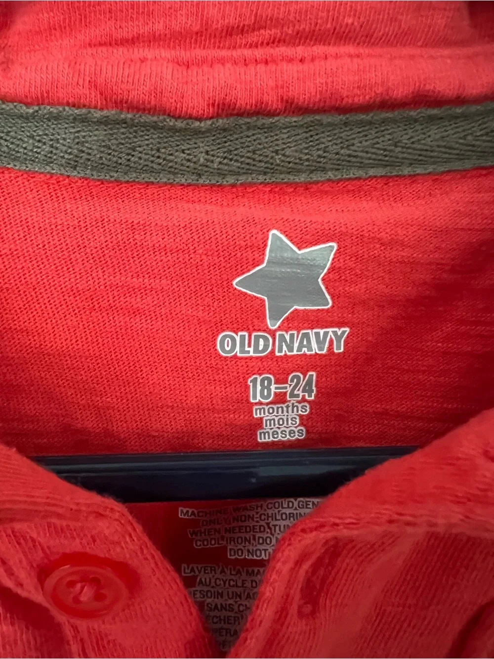 Old Navy Red Short Sleeve Polo with Chest Pockets